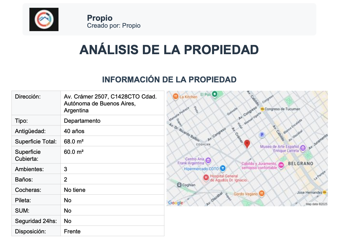 Ejemplo de avalúo